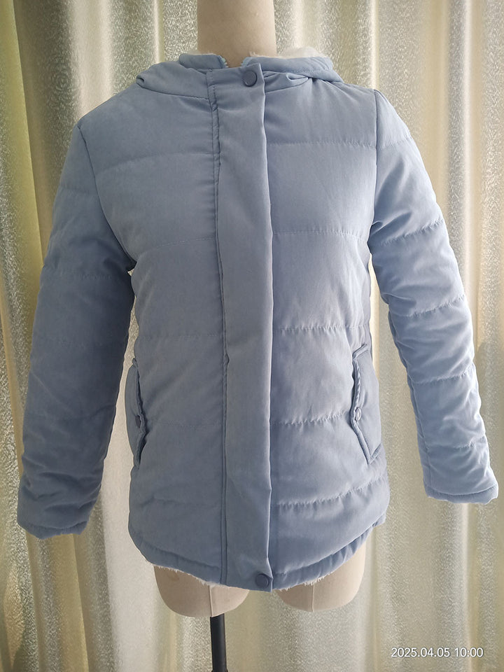 Damen nan gesteppte Kapuzenjacke mit Teddyfutter, verdeckter Druckknopfleiste und aufgesetzten Taschen Echo Archiv