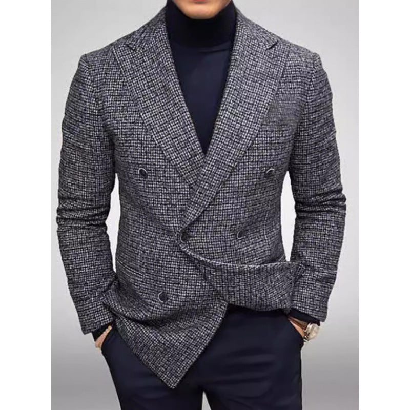 Herren Eleganter Doppelreihiger Blazer Echoarchiv