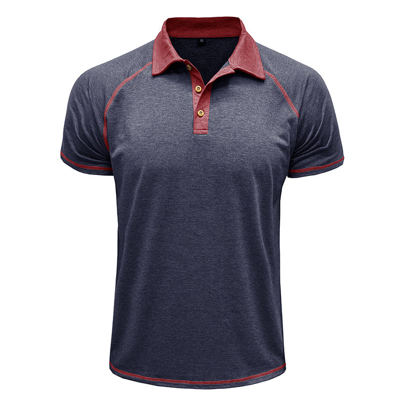 Herren lässiges Poloshirt mit kontrastierenden Einfassungen und hochwertigem Baumwollmix Echoarchiv