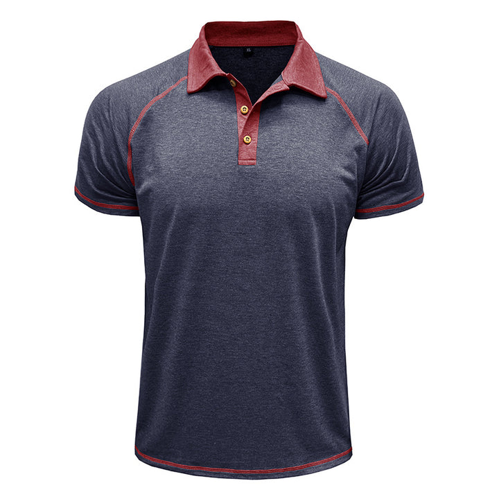 Herren lässiges Poloshirt mit kontrastierenden Einfassungen und hochwertigem Baumwollmix Echoarchiv
