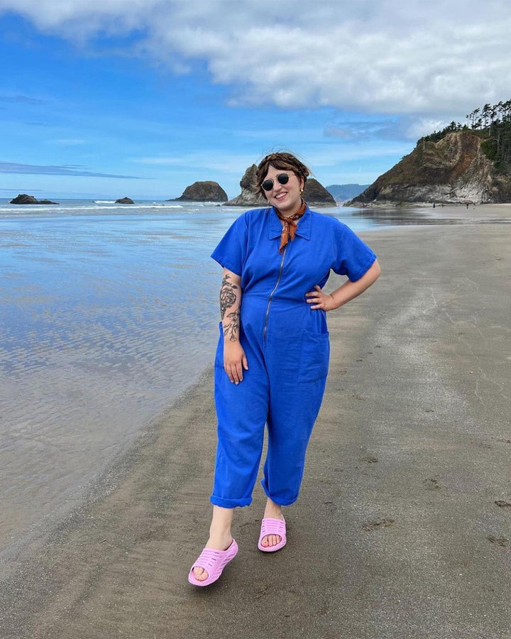 Damen legerer Jumpsuit mit praktischen Taschen und Reißverschluss Echoarchiv