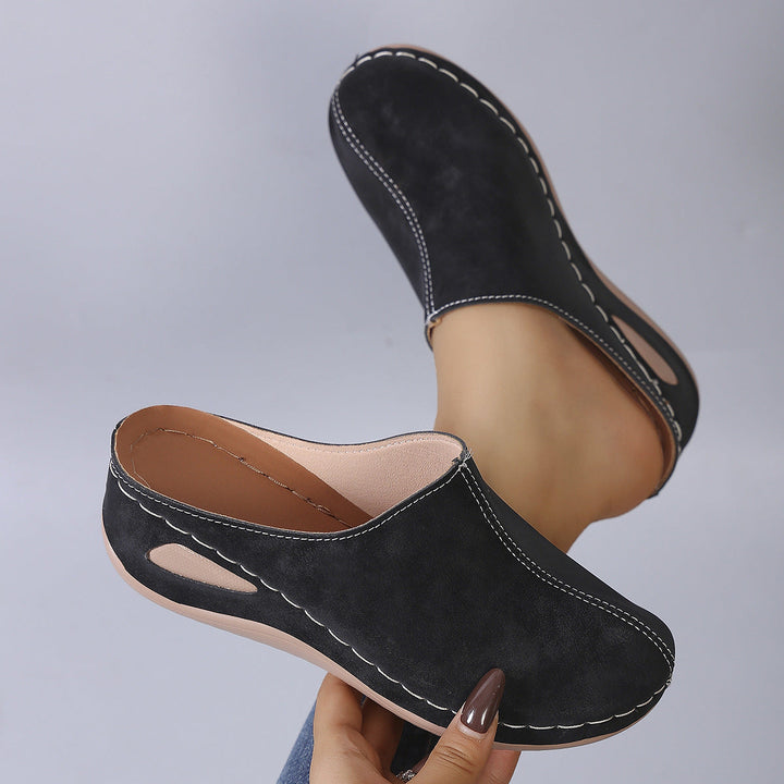 Damen Bequeme Clogs aus hochwertigem Leder mit ergonomischem Fußbett – Lioré