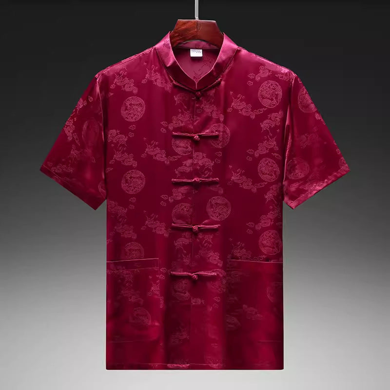 Herren traditionelle chinesische Seidenjacke Echoarchiv