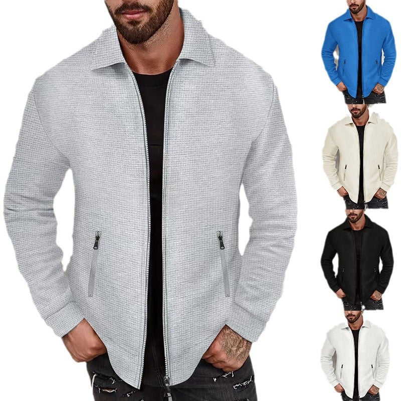 Herren modische Freizeitjacke mit strukturiertem Gewebe Echoarchiv