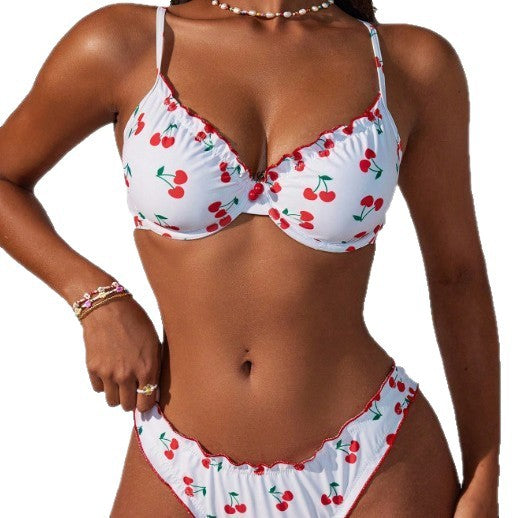 Damen Push-Up Bikini-Set mit fruchtigem Design Echo Archiv