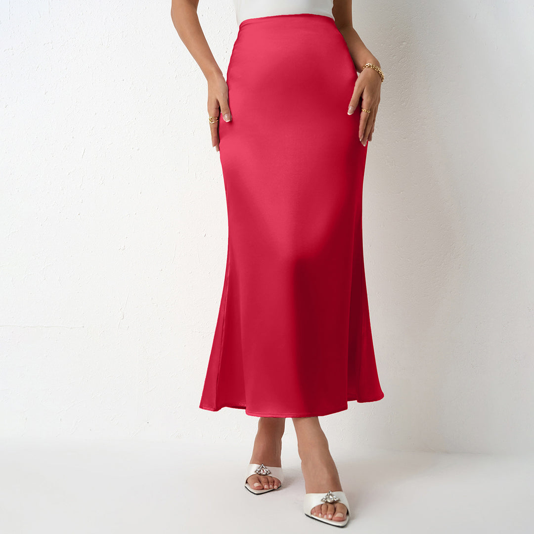 Damen Eleganter Maxirock mit fließendem Schnitt und hohem Bund Echo Archiv