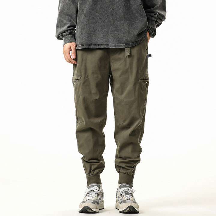 Herren Cargohose im Jogger-Stil mit elastischem Bund, Bündchen und Utility-Taschen Echo Archiv