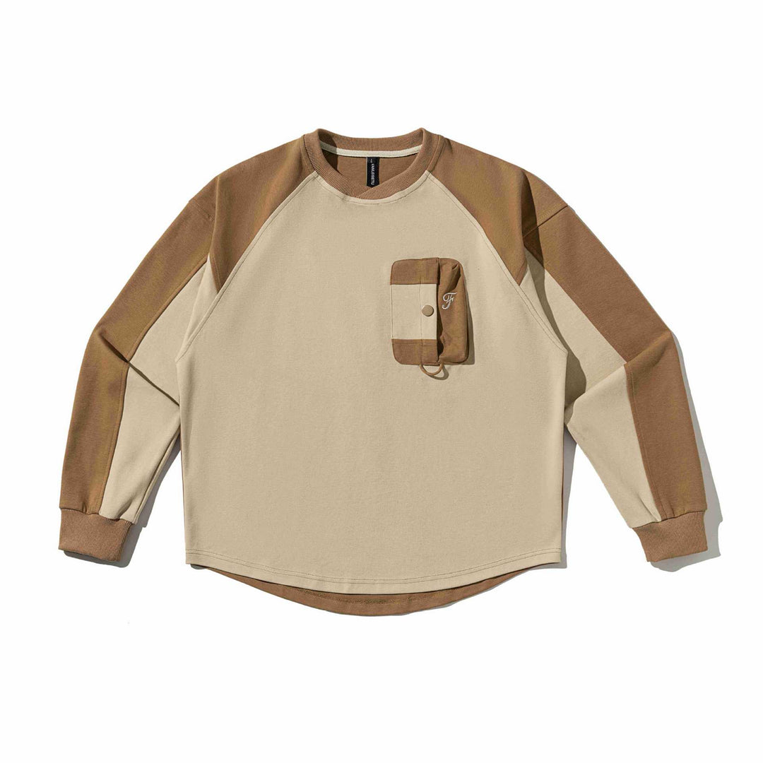 Unisex Raglan‑Sweatshirt mit halbrundem Saum und aufgesetzter Brusttasche Echoarchiv