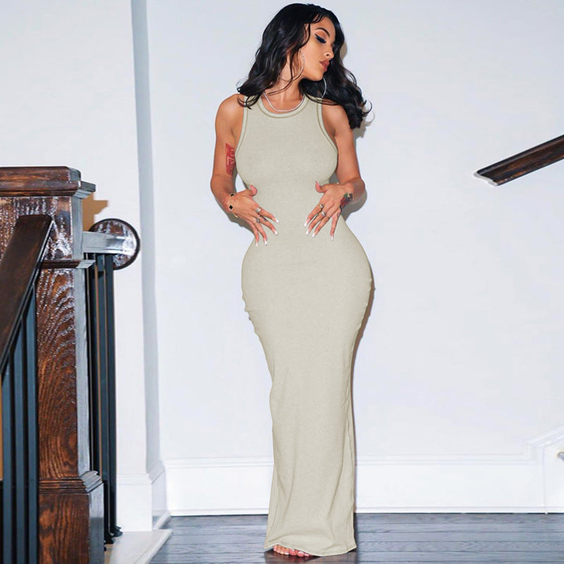 Damen figurbetontes Sommermaxikleid Echo Archiv