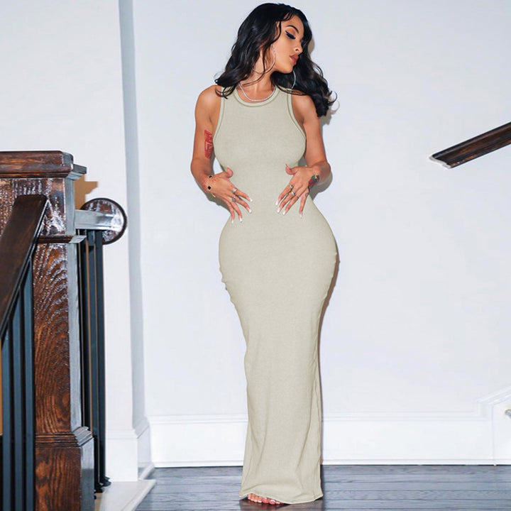Damen figurbetontes Sommermaxikleid Echo Archiv