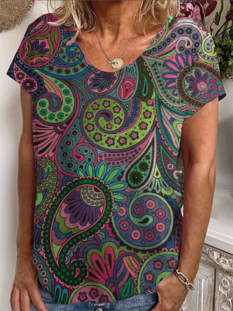 Damen T-Shirt mit einzigartigem Mandala-Design Echo Archiv