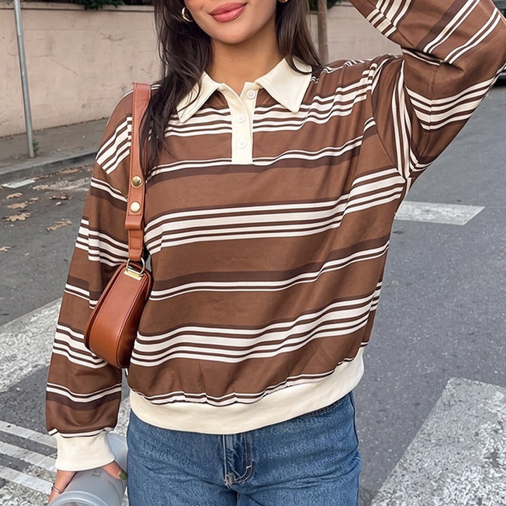 Damen Lässiger Pullover mit Polokragen Echo Archiv