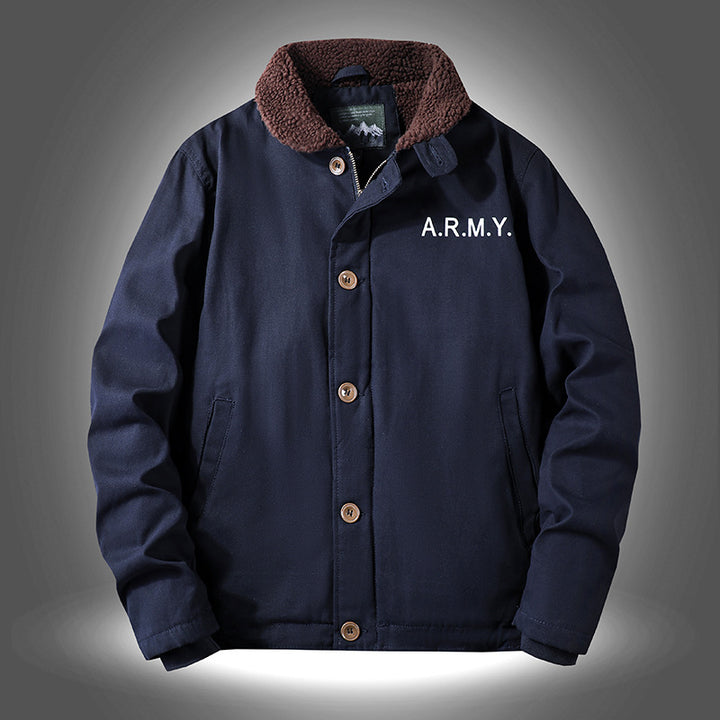 Herren Jacke mit warmem Innenfutter und stylischem Kragen Echoarchiv