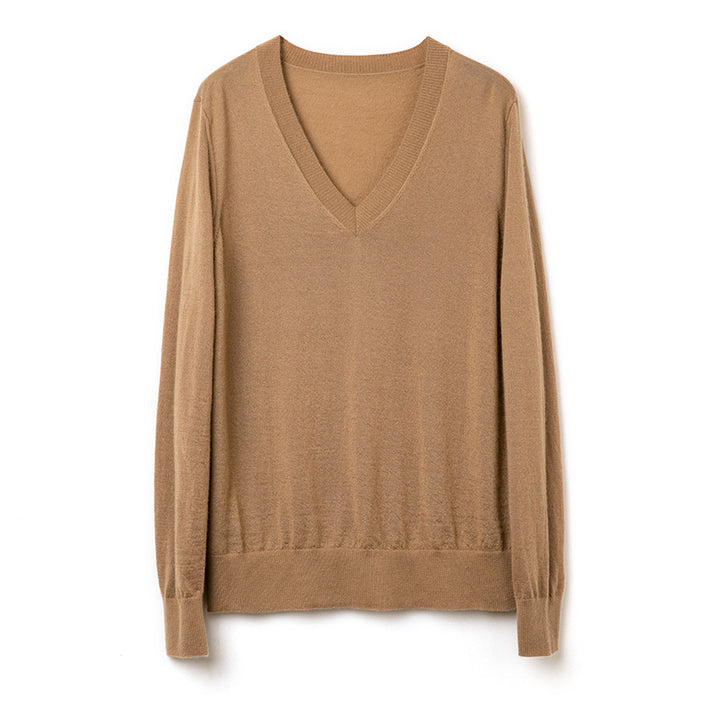 Herren Feiner V‑Ausschnitt-Pullover aus Merinomischung mit leichtem Strukturstrick Echoarchiv