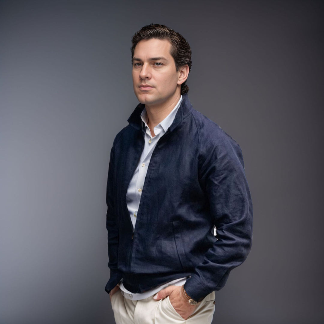 Herren moderne und lässige Steppjacke mit hohen Kragen Echoarchiv