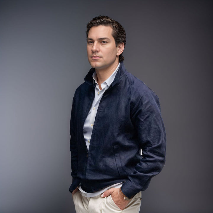 Herren moderne und lässige Steppjacke mit hohen Kragen Echoarchiv