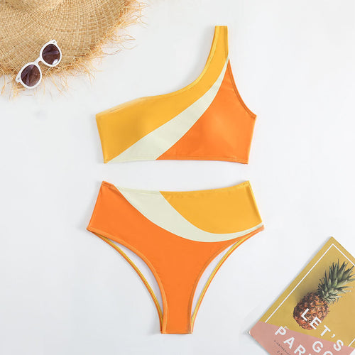 Damen Einseitiger Hochschnitt-Bikini Echo Archiv