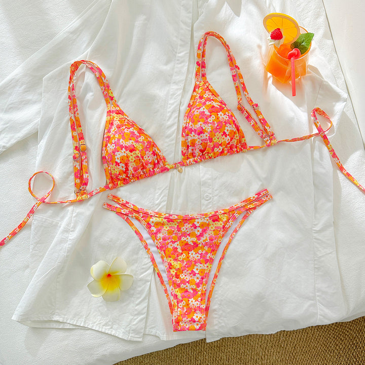 Damen Triangel-Bikini mit floralen Mustern Echo Archiv