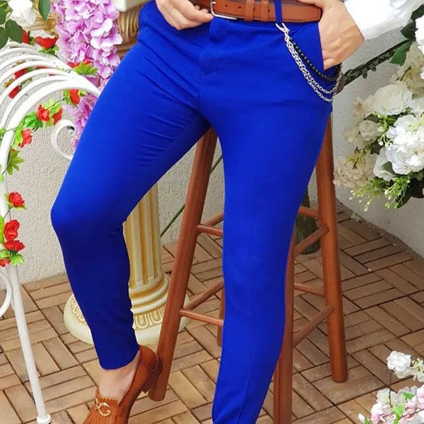 Herren Bequeme Sommerchino mit seitlichen Eingrifftaschen und elastischem Bund Echoarchiv