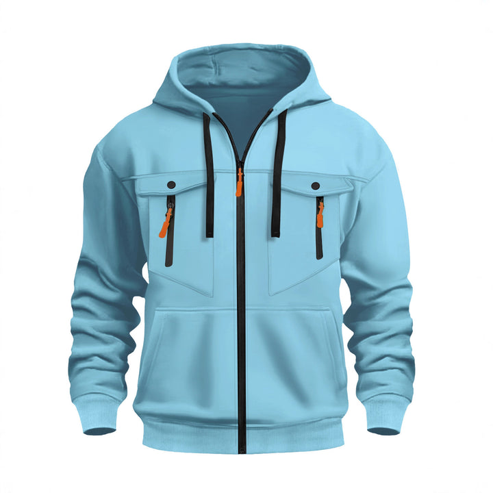 Herren Outdoor-Kapuzenjacke mit praktischen Reißverschlusstaschen Echoarchiv
