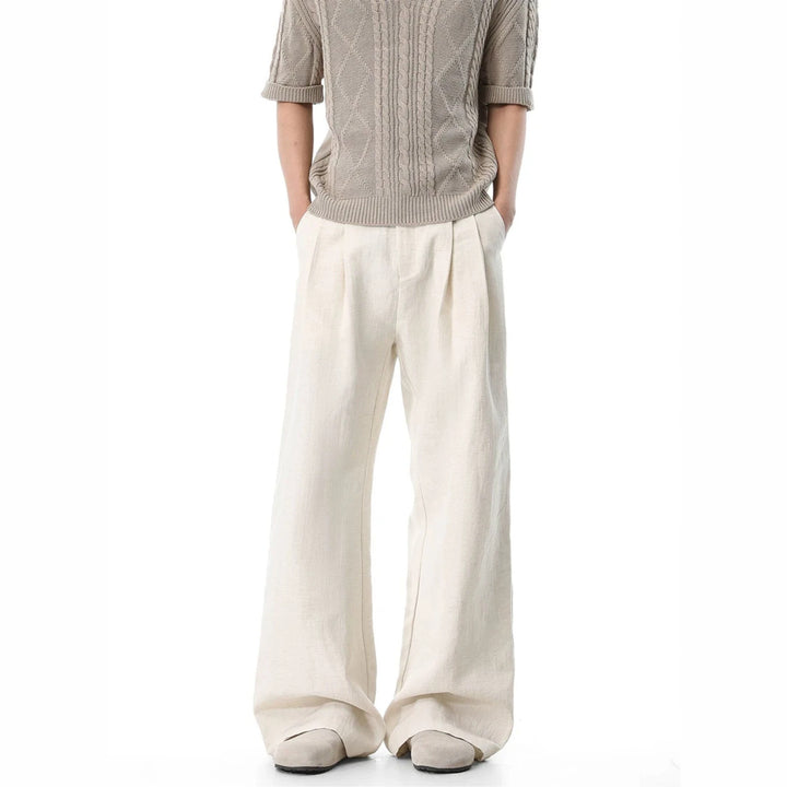 Damen Weit geschnittene Leinenhose Echo Archiv
