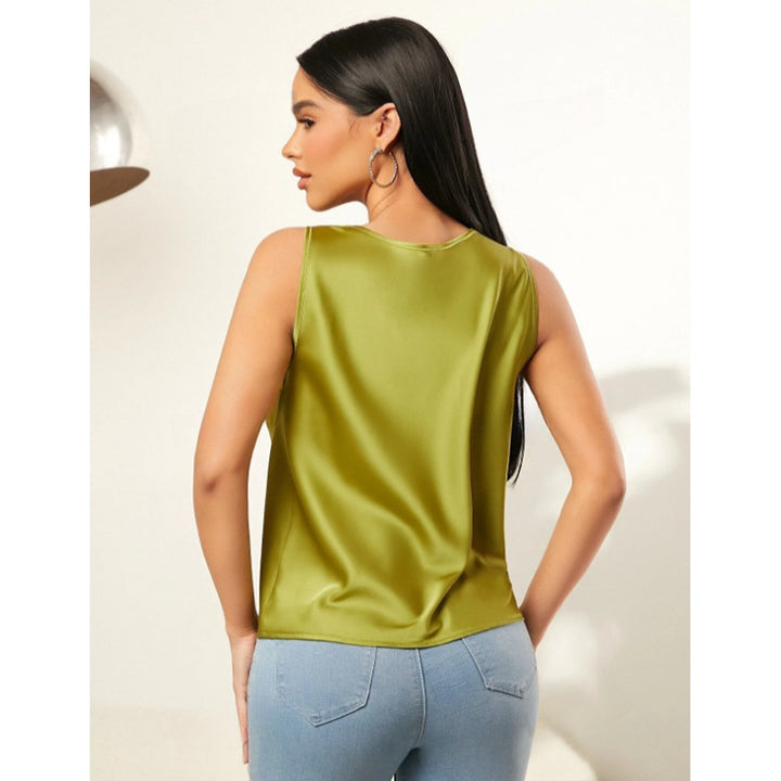 Damen Elegantes Satin-Oberteil mit kunstvollem Wasserfall-Ausschnitt Echo Archiv