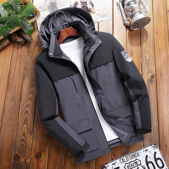 Herren Trendige Outdoor-Jacke mit abnehmbarer Kapuze Echo Archiv