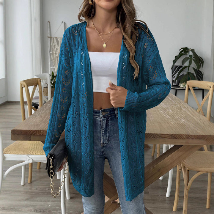 Damen leichte Strickjacke im eleganten Lochmuster Echo Archiv