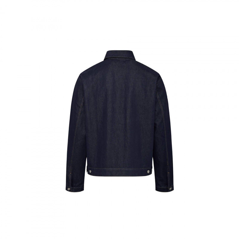 Unisex Zeitlose Boxy-Denimjacke im Worker-Look mit Pattentaschen und Metallknopfleiste Echo Archiv