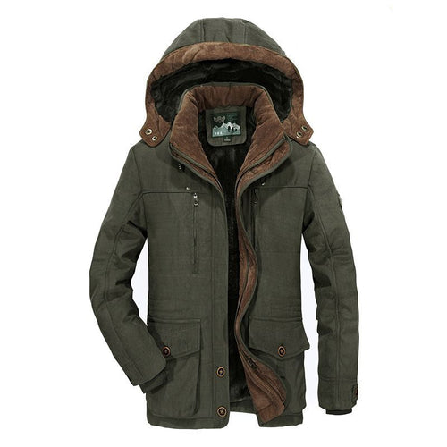 Herren Gefütterte Winterparka mit Kapuze und Teddyfutter Echoarchiv
