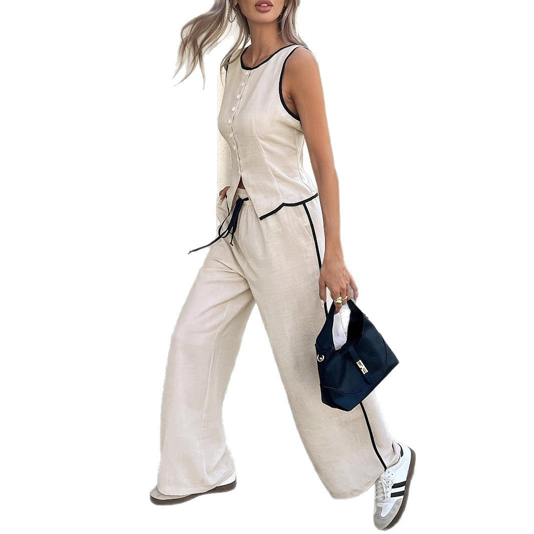 Damen Elegante und bequeme Loungewear mit Knopfleiste Echo Archiv