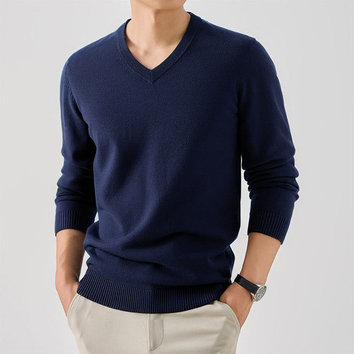 Herren modischer V-Ausschnitt Pullover Echoarchiv
