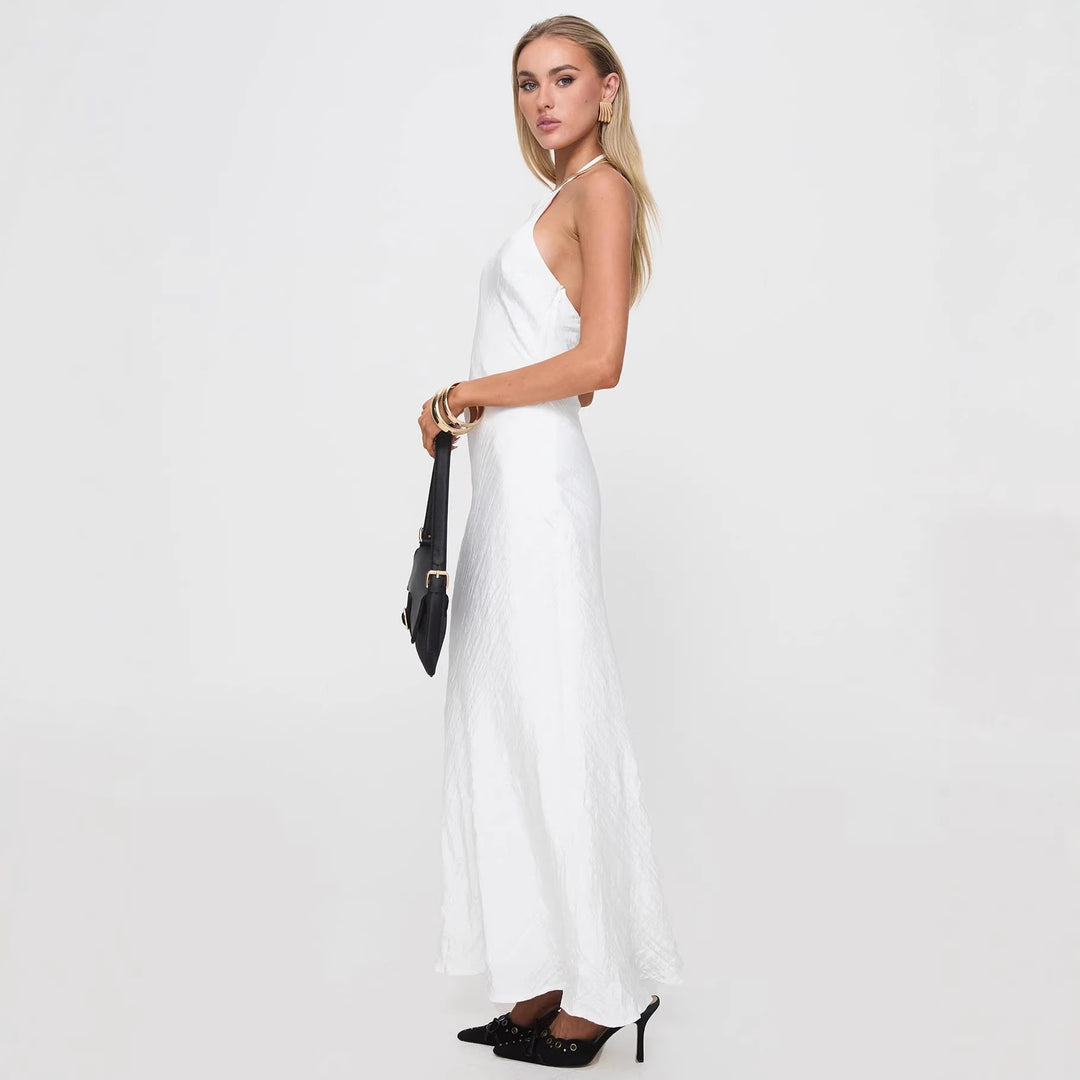 Damen Maxikleid mit elegantem Halsauschnitt und figurformendem Schnitt Echo Archiv