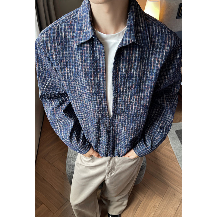 Herren Freizeithemd Bluse mit strukturiertem Design Echo Archive