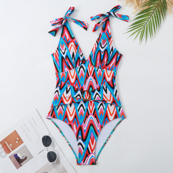 Damen Bikini-Set mit trendigem Wickelrock und knotendem Oberteil Echo Archiv