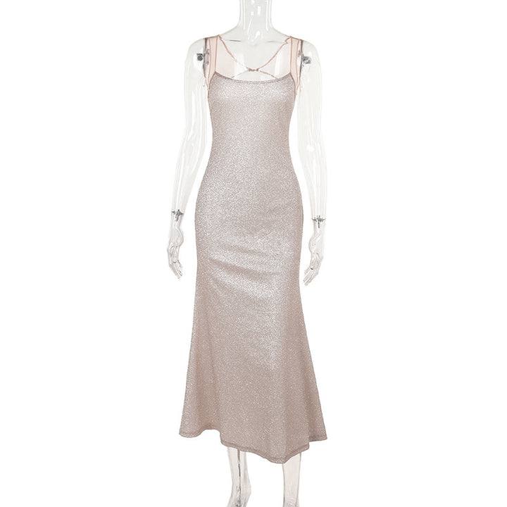 Damen Glitzerndes Maxikleid mit glamourösem Schnitt Echo Archiv
