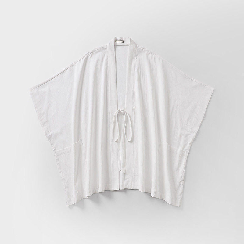 Damen Oversize Kimono-Cardigan mit Bindegürtel und Eingrifftaschen Echoarchiv