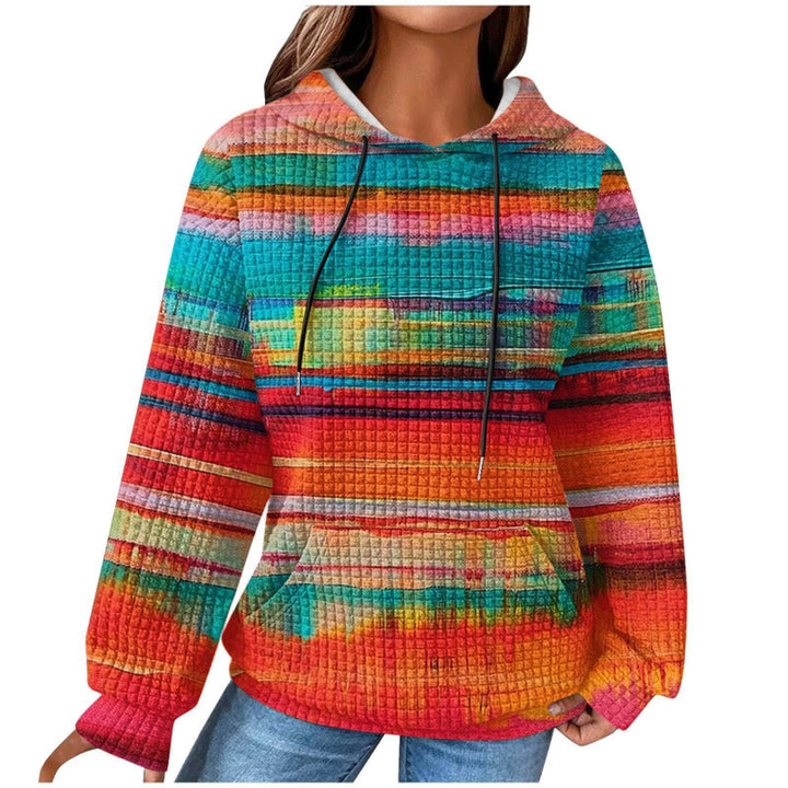 Damen Gemütlicher Kapuzenpullover mit Herzmotiv Echoarchiv