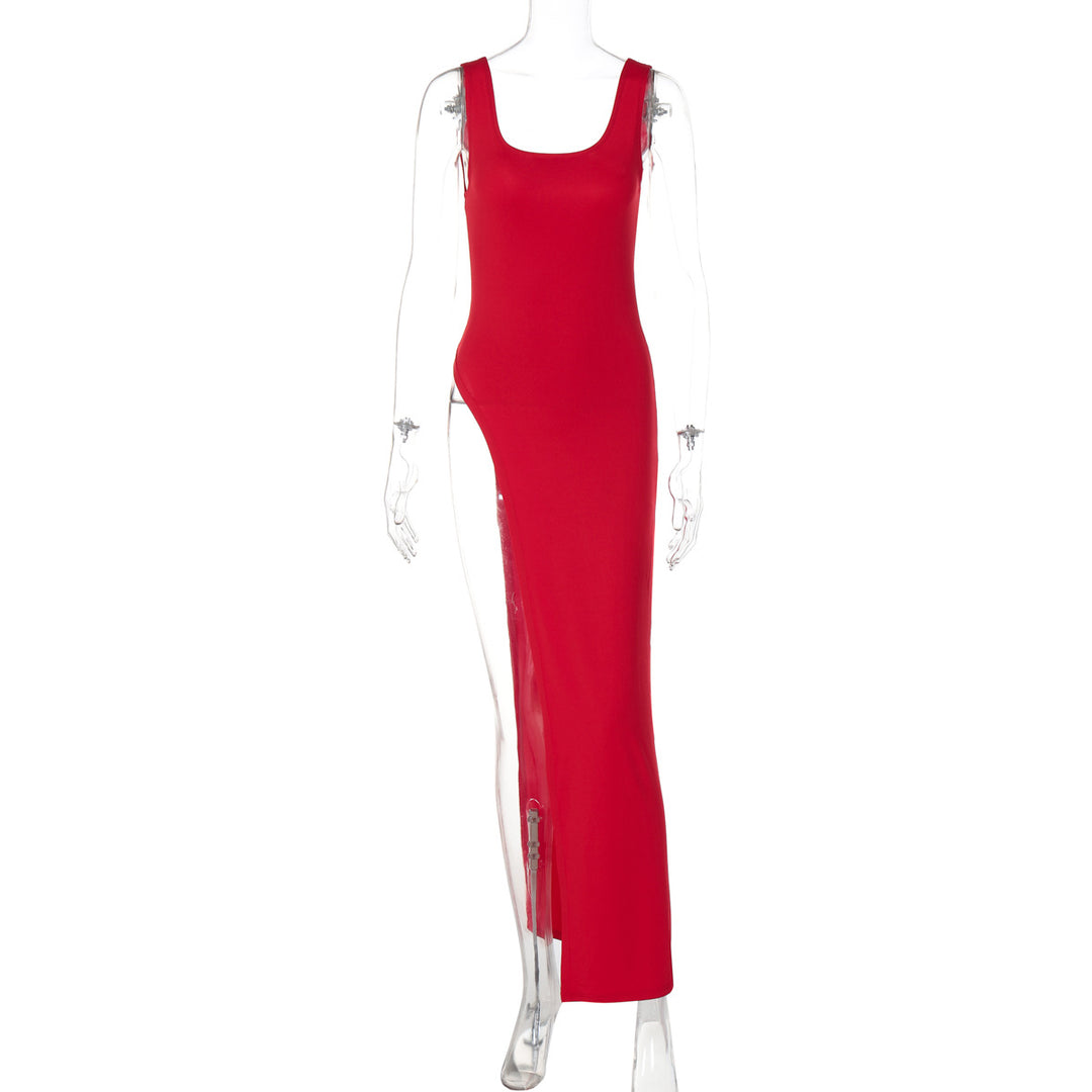 Damen Langarm Maxikleid mit hohem Schlitz Echo Archiv