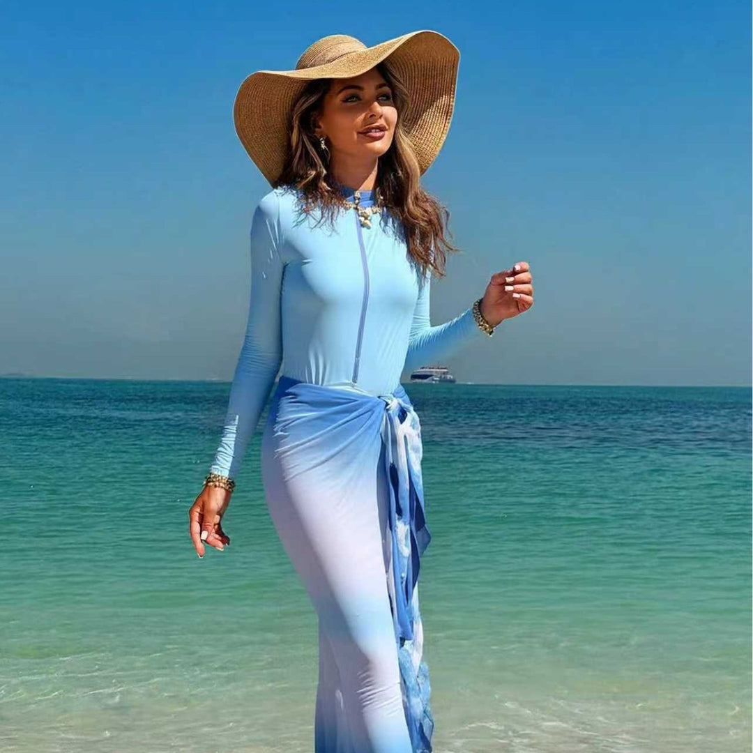 Damen Langärmliger Surfsuit mit Wickelrock Echo Archiv
