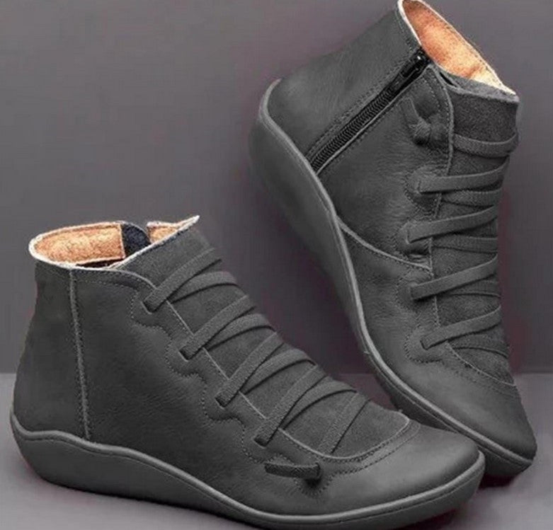 Damen Komfort-Ankleboot mit elastischer Schnürung und ergonomischer Komfortsohle Echoarchiv