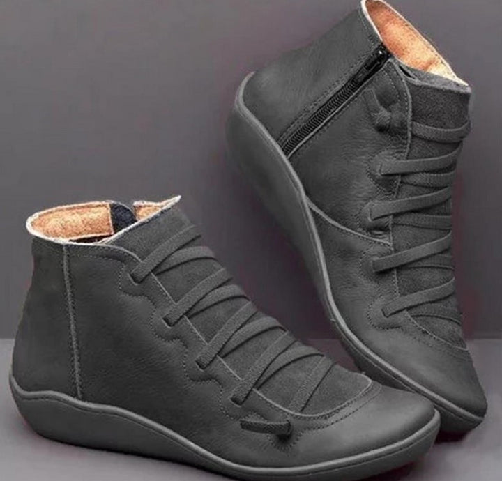 Damen Komfort-Ankleboot mit elastischer Schnürung und ergonomischer Komfortsohle Echoarchiv
