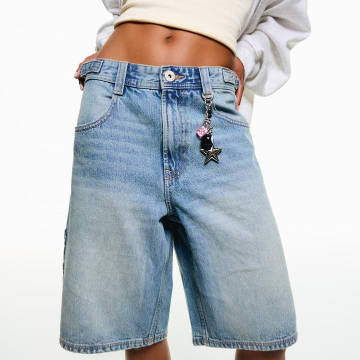 Damen Hochgeschnittene Denim-Shorts im modernen Stil Echo Archiv