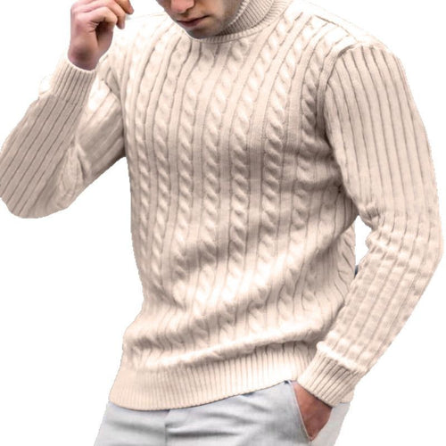 Herren kuscheliger Rollkragenpullover aus hochwertigem Strickmaterial Echoarchiv