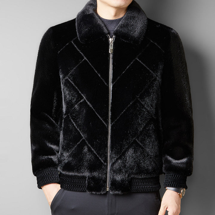Herren modische Fleecejacke mit elegantem Stehkragen Echoarchiv