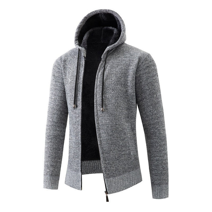Herren bequeme Strickjacke mit Kapuze Echoarchiv