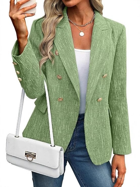 Damen Modische Doppelreihige Blazerjacke – Valéne
