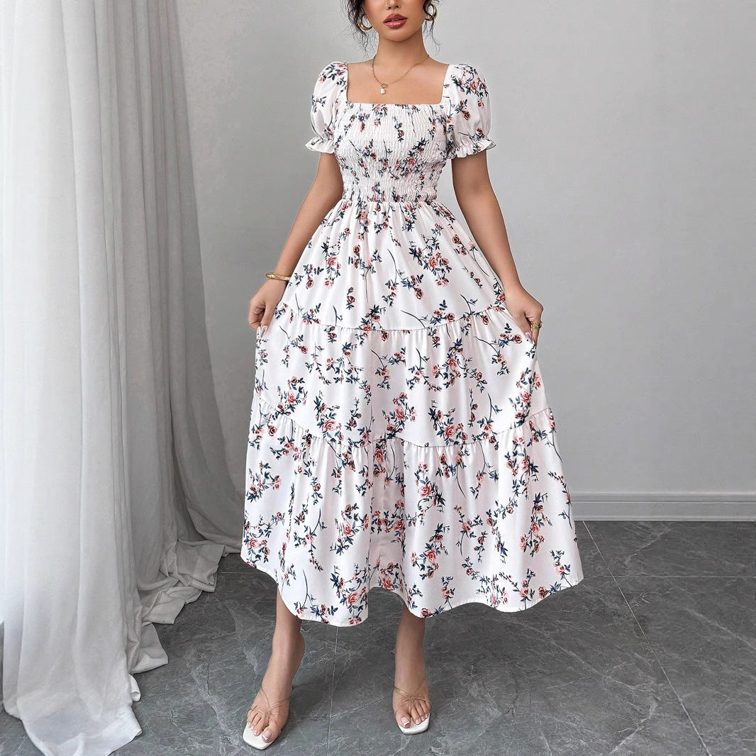 Damen Maxi Kleid mit floralem Rüschendesign Echo Archiv