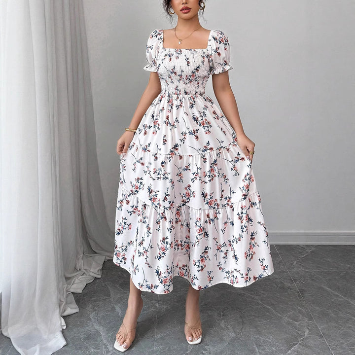 Damen Maxi Kleid mit floralem Rüschendesign Echo Archiv