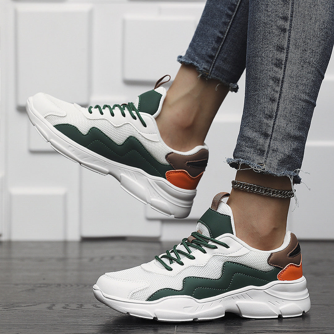 Unisex nan Plateau-Sneaker mit atmungsaktivem Mesh-Obermaterial, gepolsterter Fersenkappe und profilierter Gummilaufsohle Echo Archiv